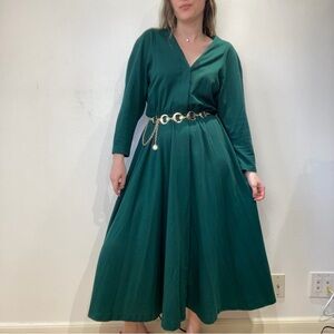 Vintage Forest Green Maxi Dress